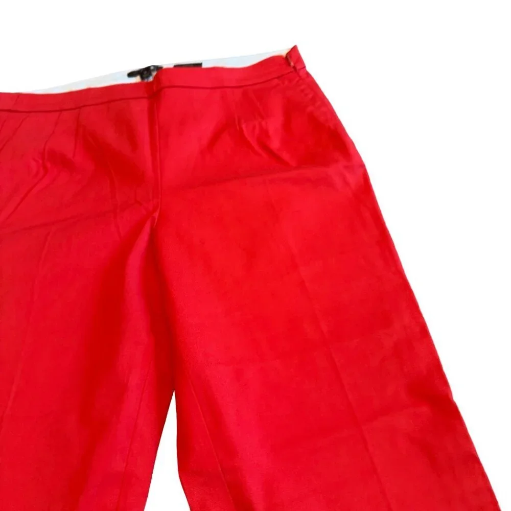 J. Crew Martie Red Ankle Length Trousers Slacks Pants Office Everyday Size 6 NWT